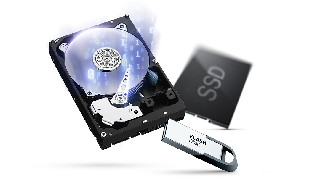 Восстановление информации со всех носителей:  HDD, SSD, Flash